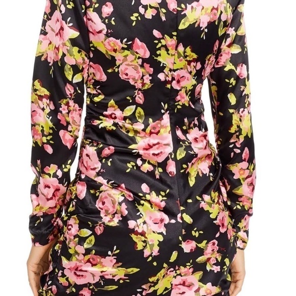LIKELY - GABRIELA x Revolve Dress Party Cocktail | Satiny Floral Black 3541 BS - Picture 3 of 16